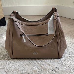 Coach Kristy Shoulder Tan Leather Hobo Bag